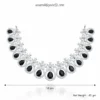 Evelyn Premium American Diamond Set - Black