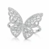 Butterfly Trending American Diamond Ring - Free Size
