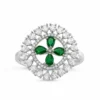 Evelyn Green American Diamond Ring  - Free Size