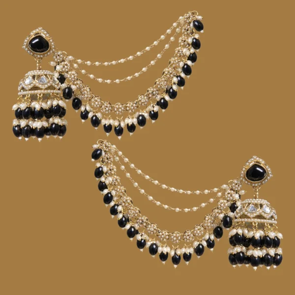 Sukhpreet Premium Pakistani Jadau Bahubali Set - Black
