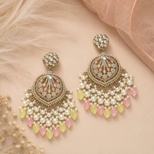 Ishq Beautiful Pakistani Earring - Pastel