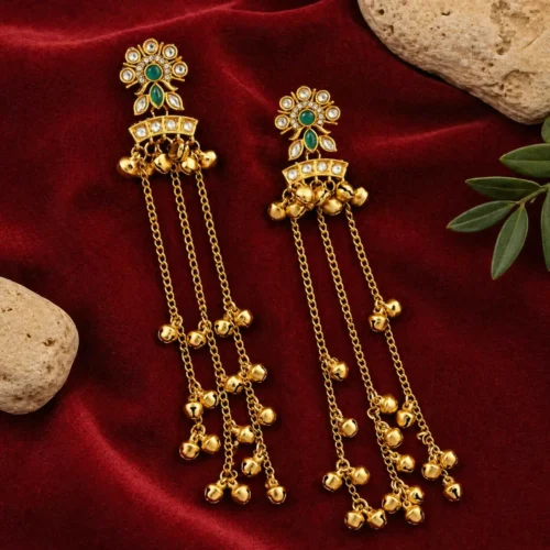 Tina Premium Brass With Moissanite Stone - Mint