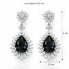 Anam 2.O American Diamond Necklace Set - Black