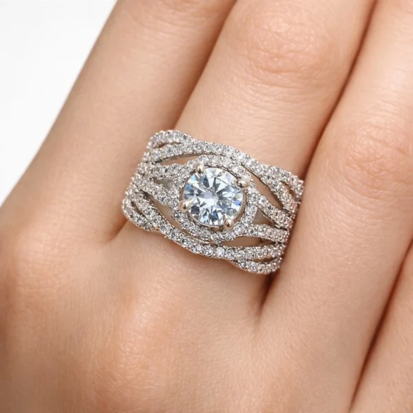 Elsa American Diamond Ring - Free Size