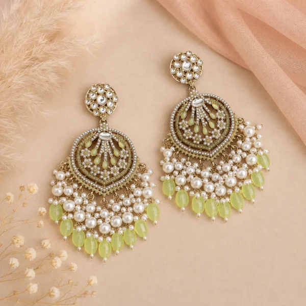 Ishq Beautiful Pakistani Earring - Mint