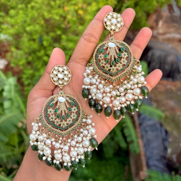 Ishq Beautiful Pakistani Earring - Green